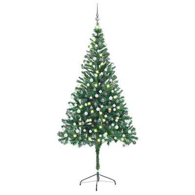 Vidaxl kunstkerstboom avec éclairage et balles de Noël 910 branches 210 cm