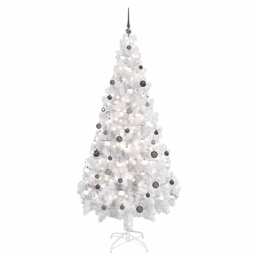 Vidaxl kunstkerstboom avec éclairage et balles de Noël 620 branches 180 cm