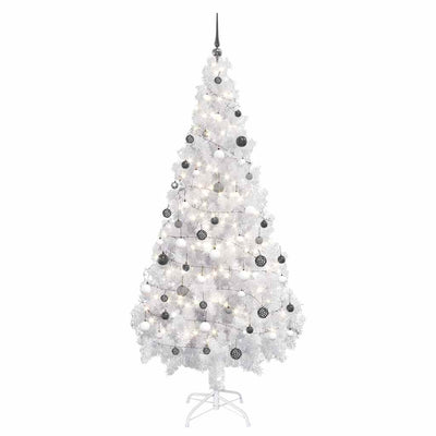 Vidaxl kunstkerstboom avec éclairage et balles de Noël 620 branches 180 cm
