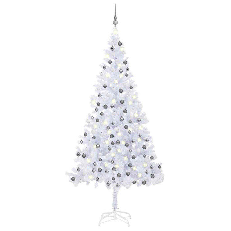 Vidaxl kunstkerstboom avec éclairage et balles de Noël 910 branches 210 cm