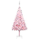 Vidaxl kunstkerstboom avec éclairage et balles de Noël 210 cm PVC rose