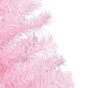 Vidaxl kunstkerstboom avec éclairage et balles de Noël 240 cm PVC rose - afbeelding 3