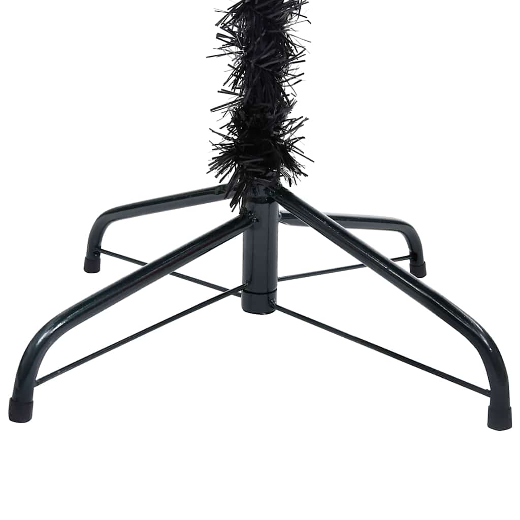 Vidaxl kunstkerstboom avec éclairage et balles de Noël 120 cm PVC noir
