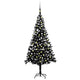 Vidaxl kunstkerstboom avec éclairage et balles de Noël 240 cm PVC noir