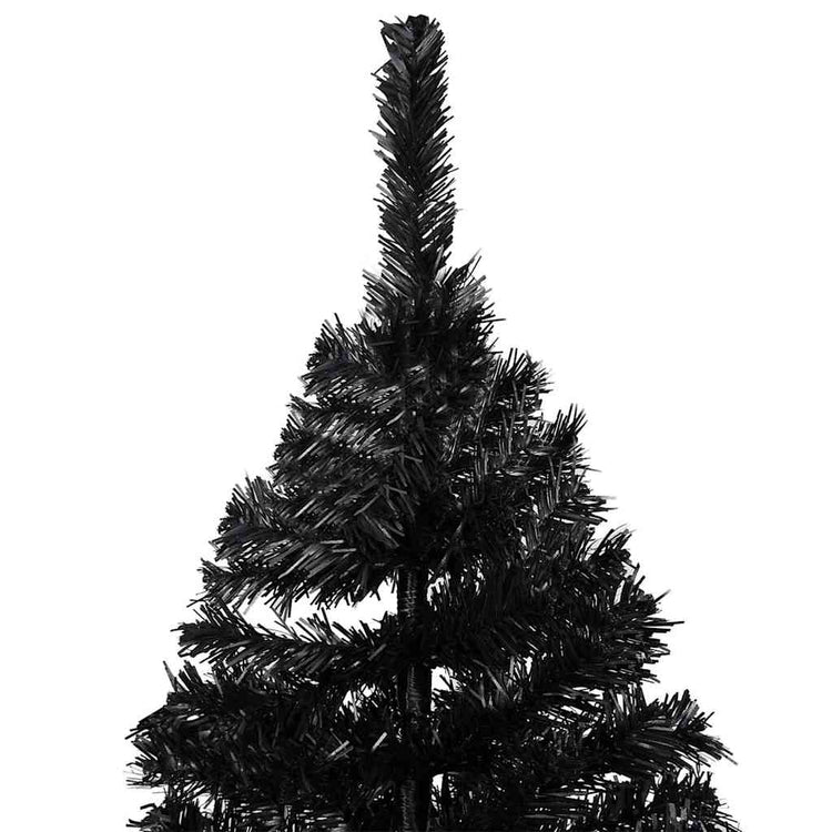 Vidaxl kunstkerstboom avec éclairage et balles de Noël 240 cm PVC noir