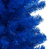 Vidaxl kunstkerstboom avec l'éclairage et les balles de Noël 120 cm PVC bleu