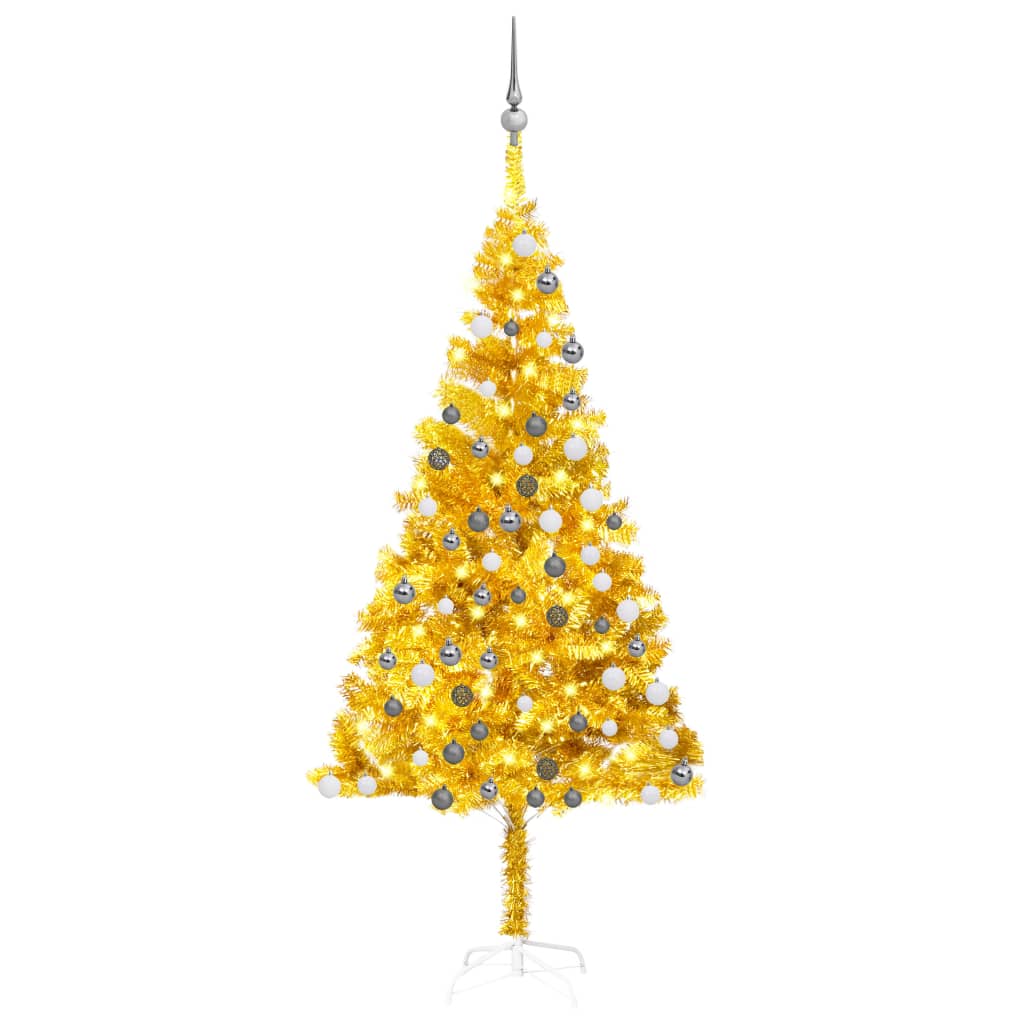 Vidaxl kunstkerstboom avec éclairage et balles de Noël 180 cm