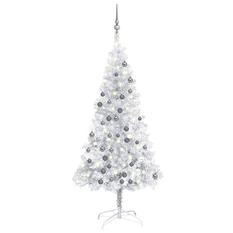 Vidaxl kunstkerstboom avec éclairage et balles de Noël 150 cm