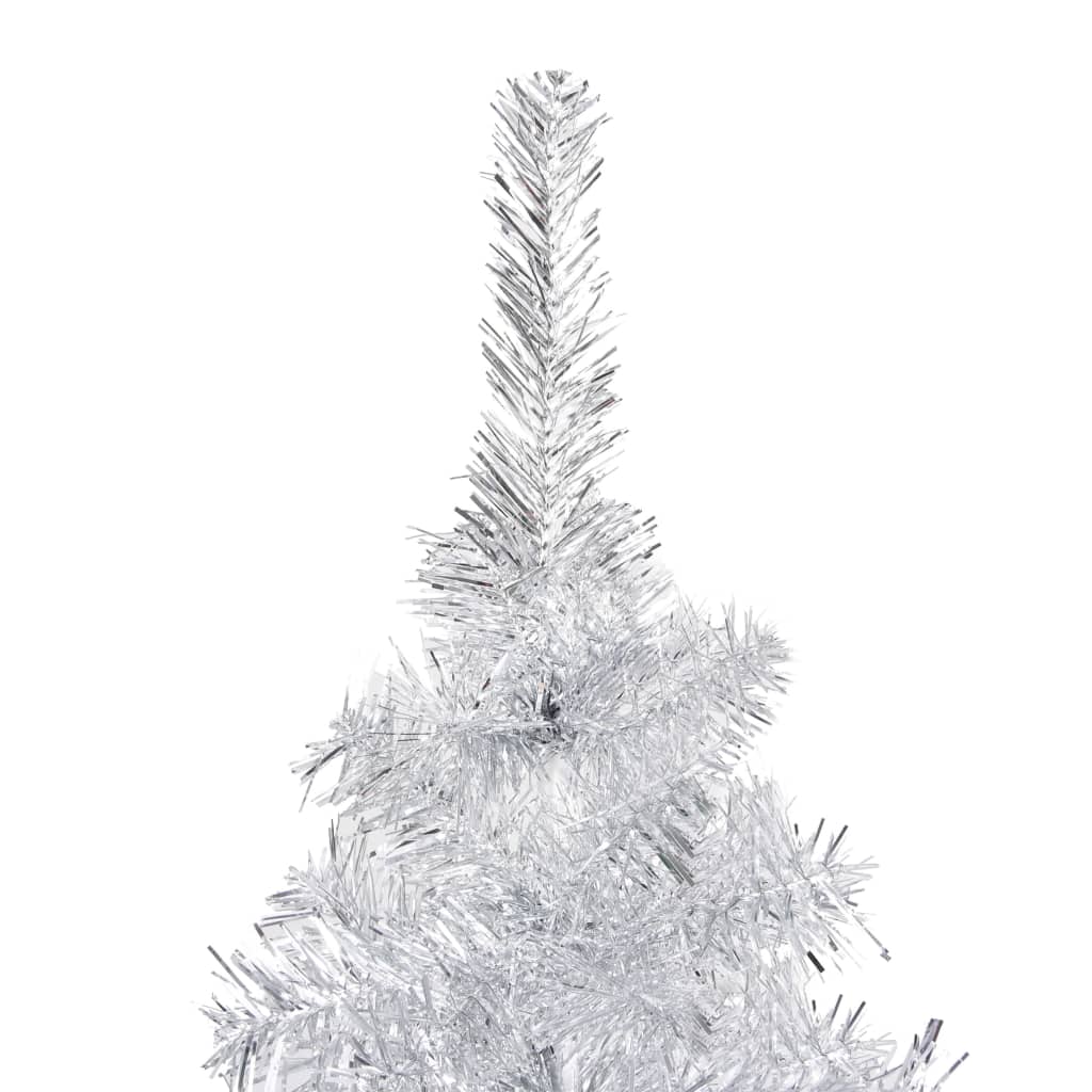 Vidaxl kunstkerstboom avec éclairage et balles de Noël 180 cm argent pour animaux de compagnie