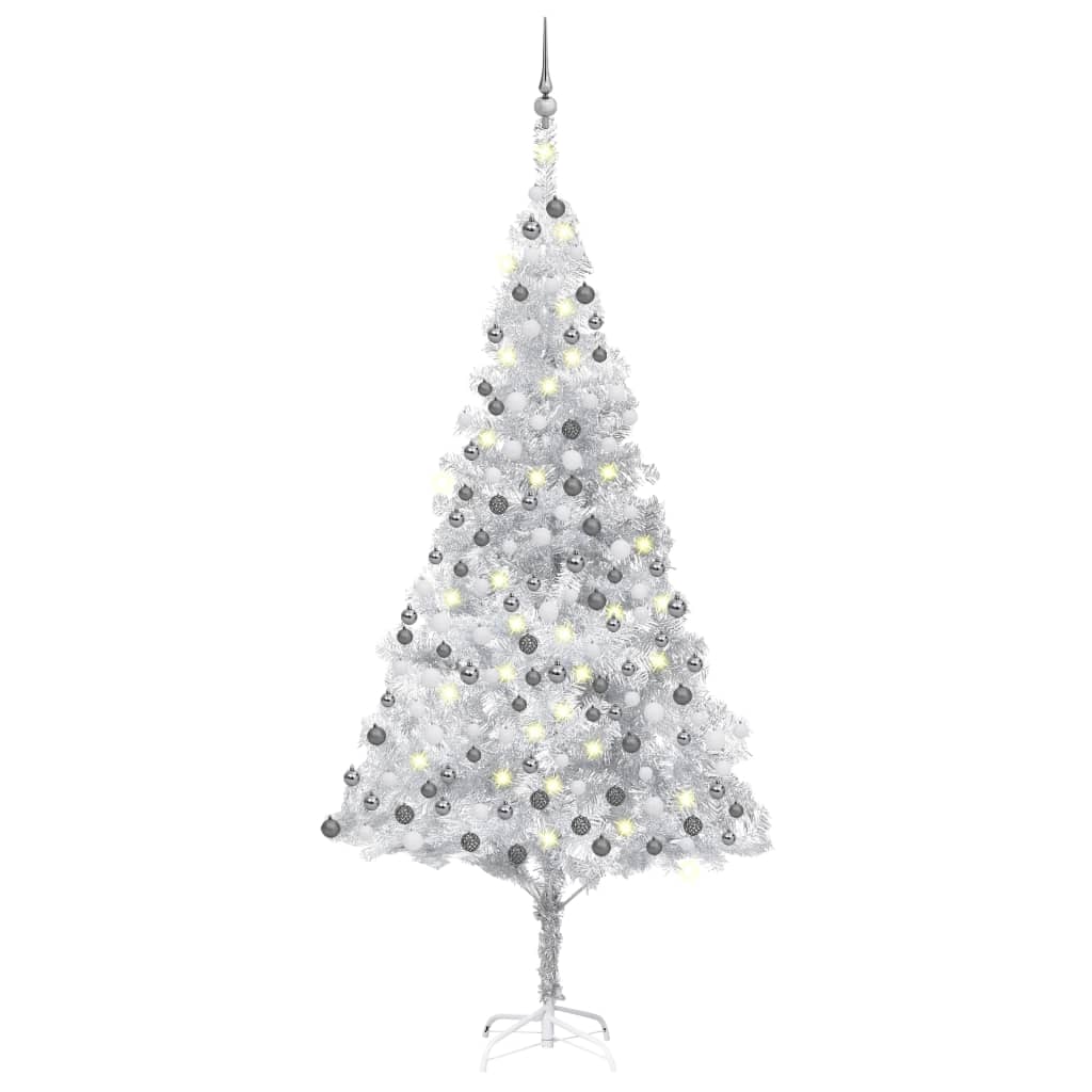 Vidaxl kunstkerstboom avec éclairage et balles de Noël 240 cm