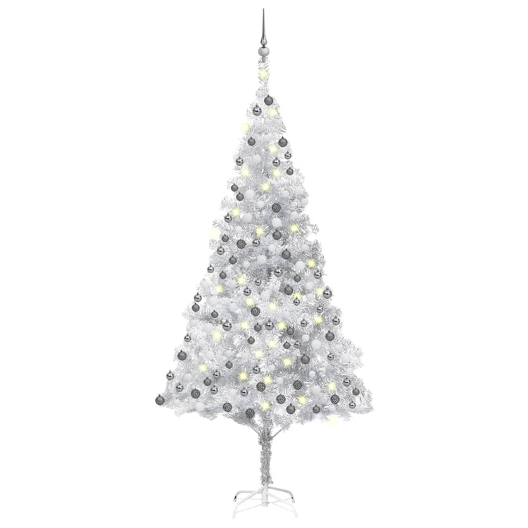 Vidaxl kunstkerstboom avec éclairage et balles de Noël 240 cm