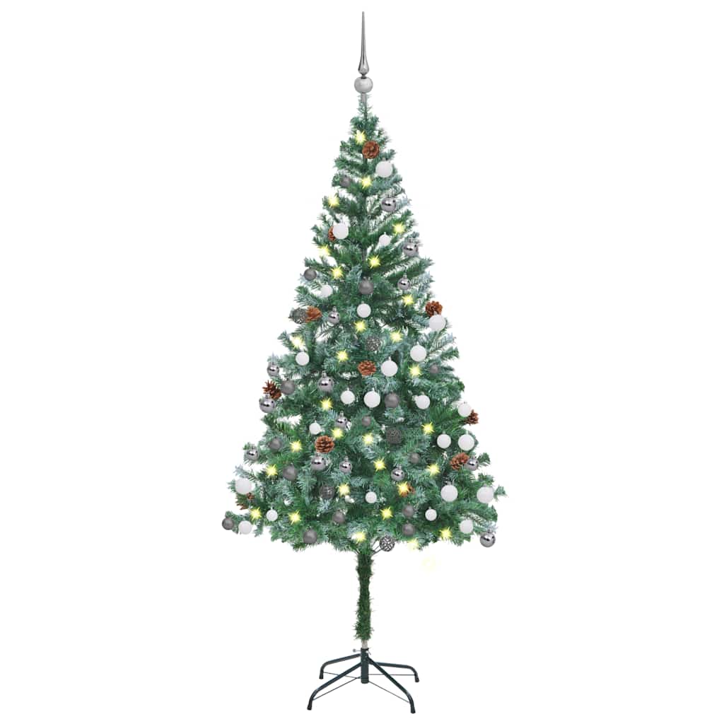 Vidaxl kunstkerstboom avec éclairage balles de Noël pins 180 cm