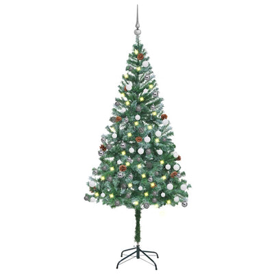 Vidaxl kunstkerstboom avec éclairage balles de Noël pins 180 cm