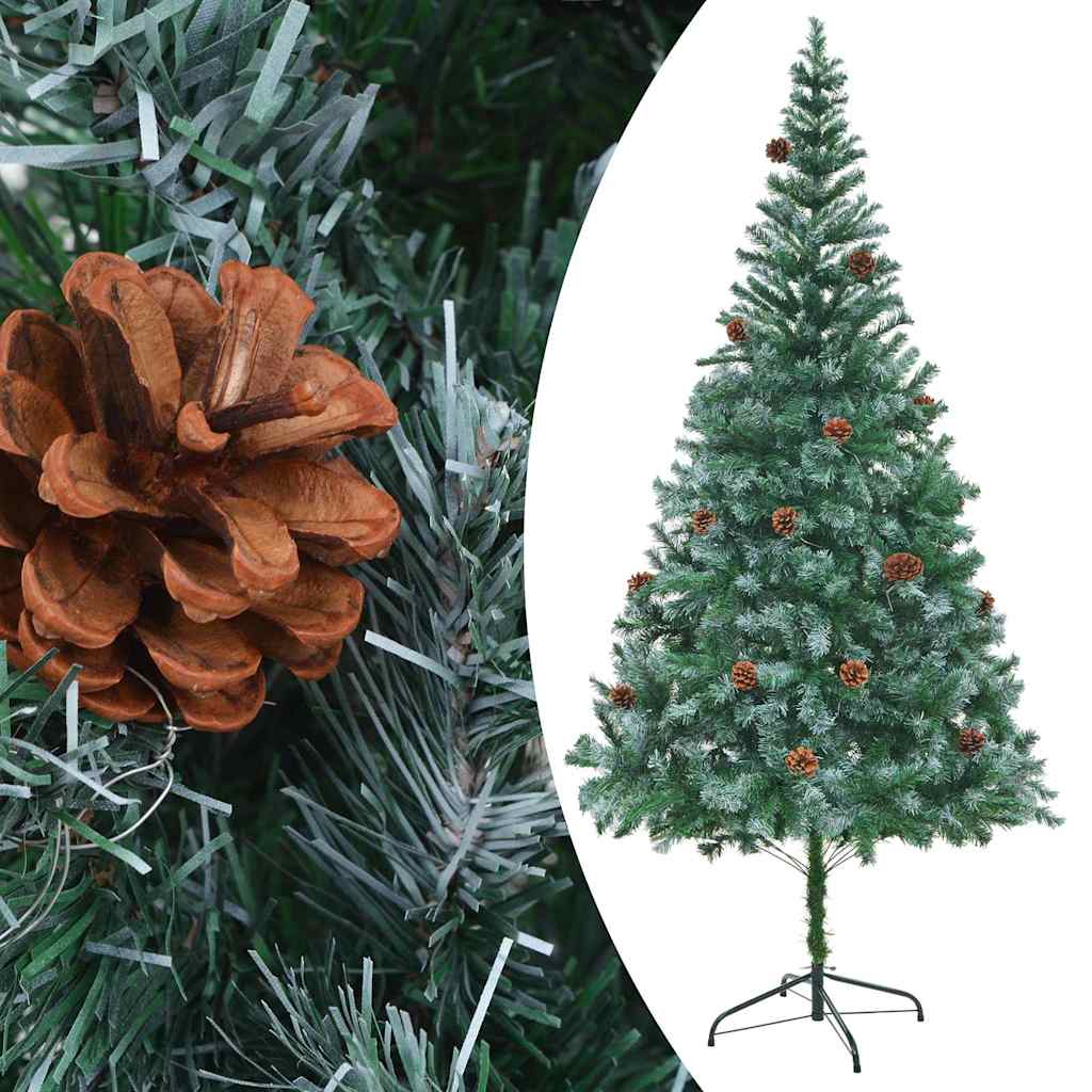 Vidaxl kunstkerstboom avec éclairage balles de Noël pins 210 cm
