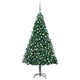 Vidaxl kunstkerstboom avec éclairage et balles de Noël 210 cm en PVC vert