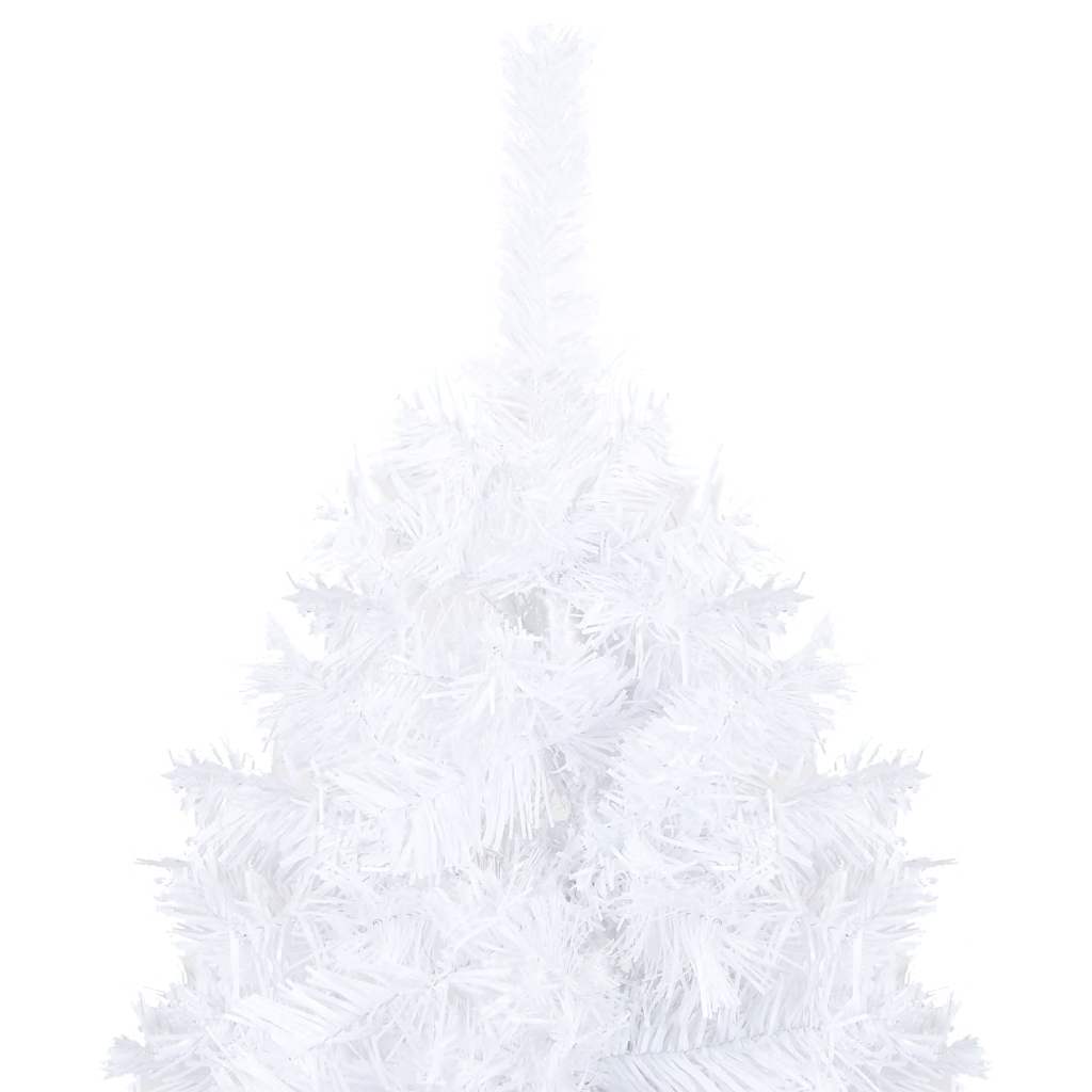 Vidaxl kunstkerstboom avec éclairage et balles de Noël 120 cm PVC blanc