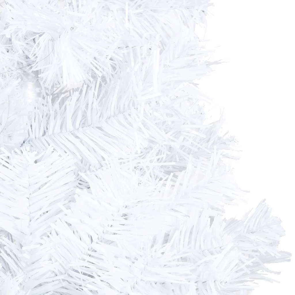Vidaxl kunstkerstboom avec éclairage et balles de Noël 120 cm PVC blanc