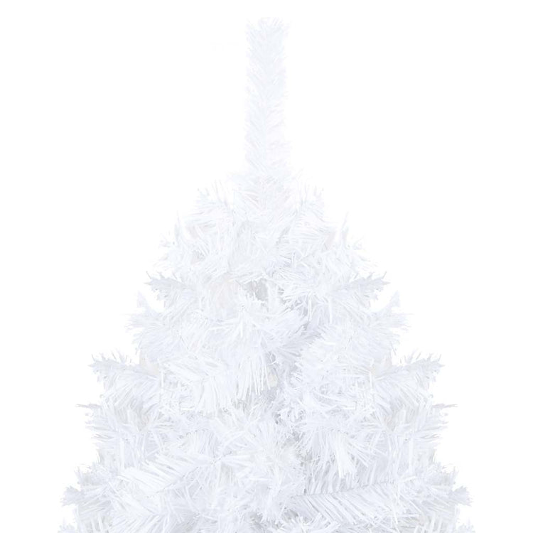 Vidaxl kunstkerstboom avec éclairage et balles de Noël 150 cm PVC blanc