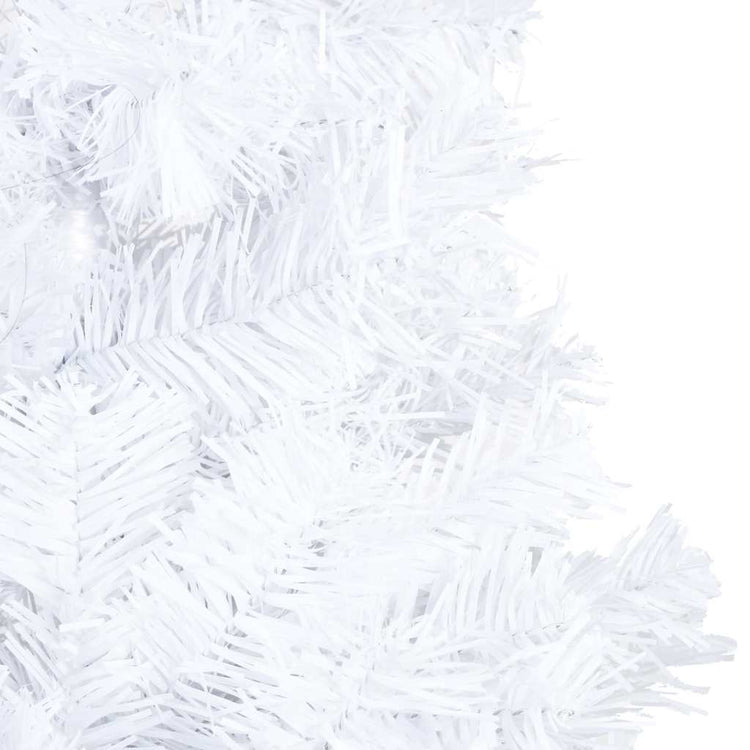 Vidaxl kunstkerstboom avec éclairage et balles de Noël 150 cm PVC blanc