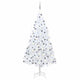 Vidaxl kunstkerstboom avec éclairage et balles de Noël 240 cm blancs