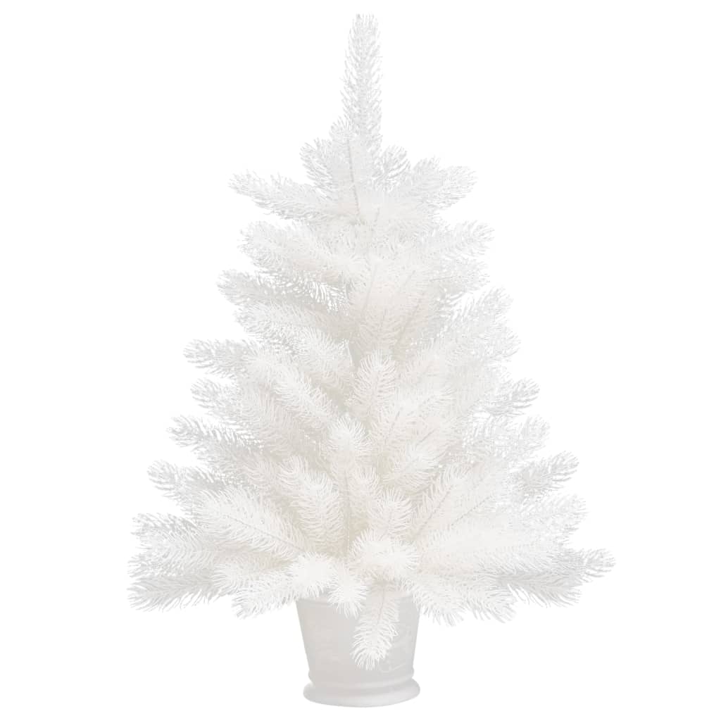 Vidaxl kunstkerstboom avec éclairage et balles de Noël 65 cm blancs