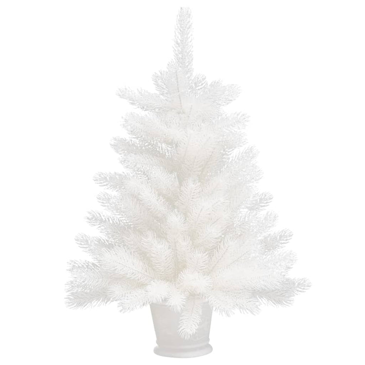 Vidaxl kunstkerstboom avec éclairage et balles de Noël 65 cm blancs
