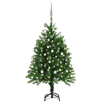 Vidaxl Kunstkerstboom avec l'éclairage et les balles de Noël 120 cm verts