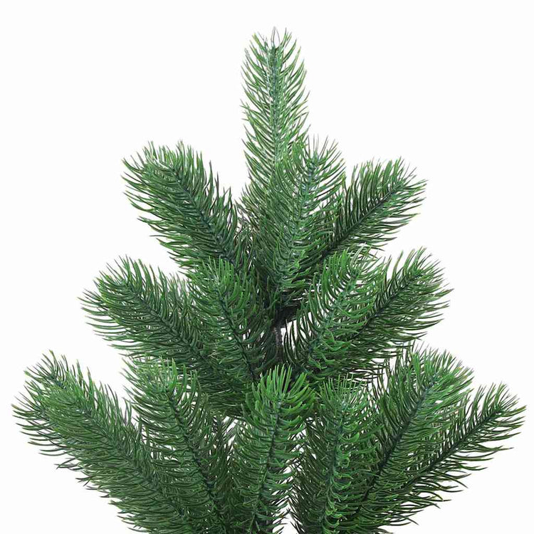 Vidaxl kunstkerstboom nordmann avec les LED et les balles de Noël 210 cm verts