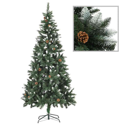 Vidaxl kunstkerstboom avec éclairage et balles de Noël 210 cm