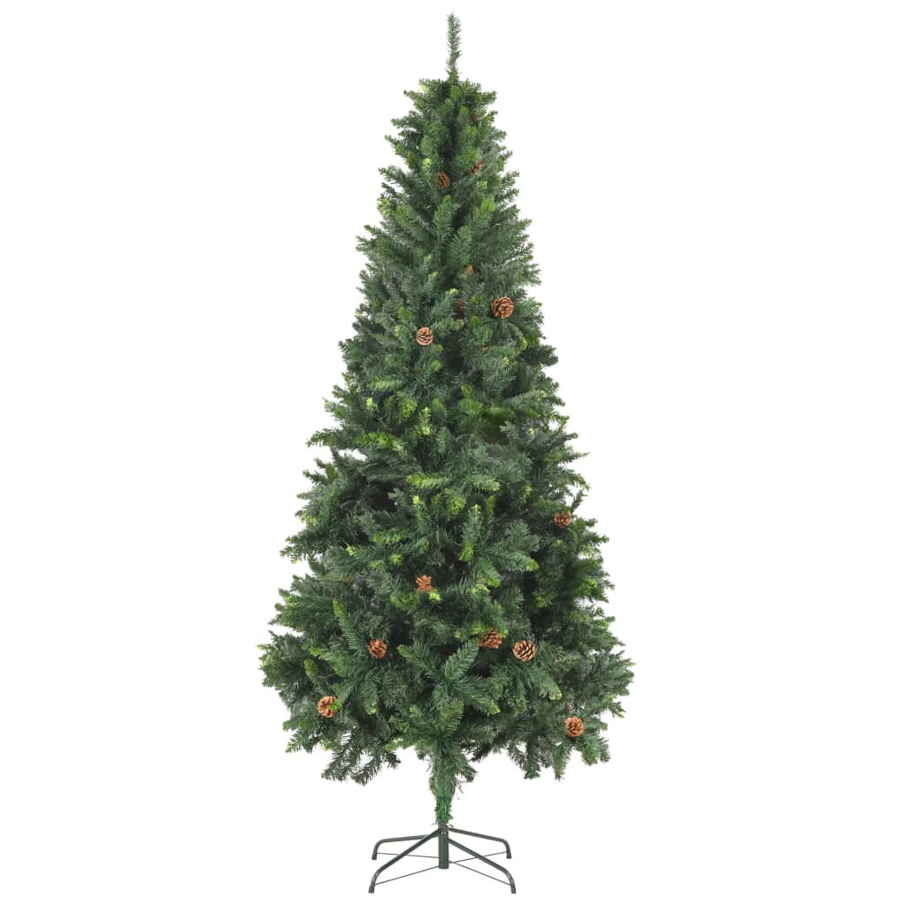 Vidaxl kunstkerstboom avec éclairage balles de Noël pins 210 cm
