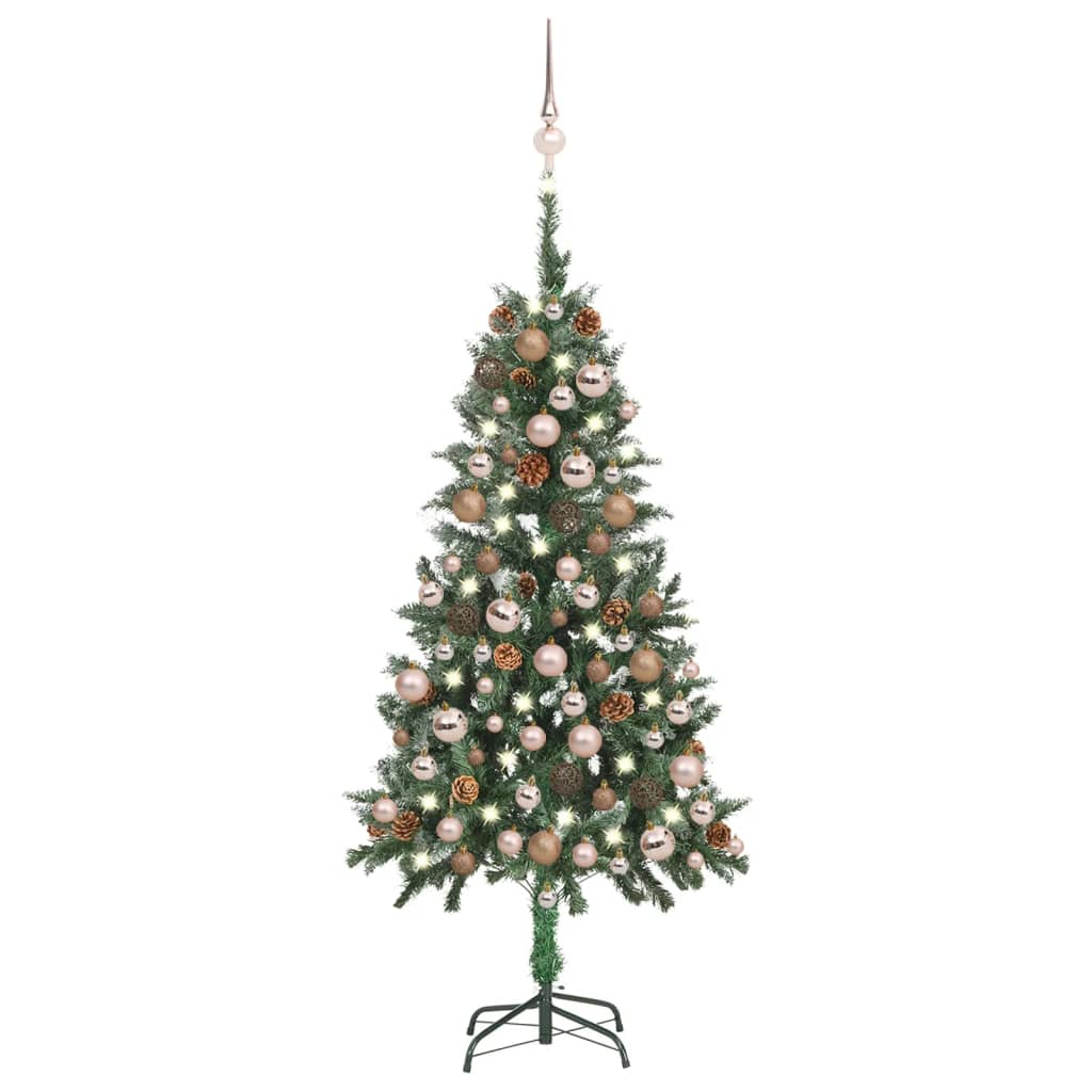 Vidaxl kunstkerstboom avec éclairage balles de Noël cônes 180 c5