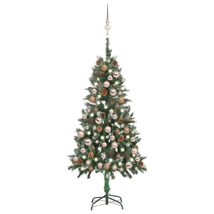 Vidaxl kunstkerstboom avec éclairage balles de Noël cônes 180 c5