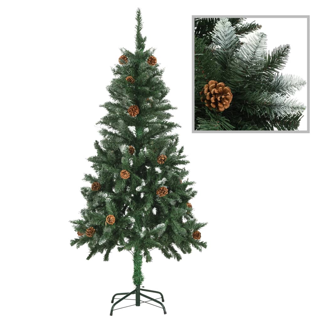 Vidaxl kunstkerstboom avec éclairage balles de Noël cônes 180 c5