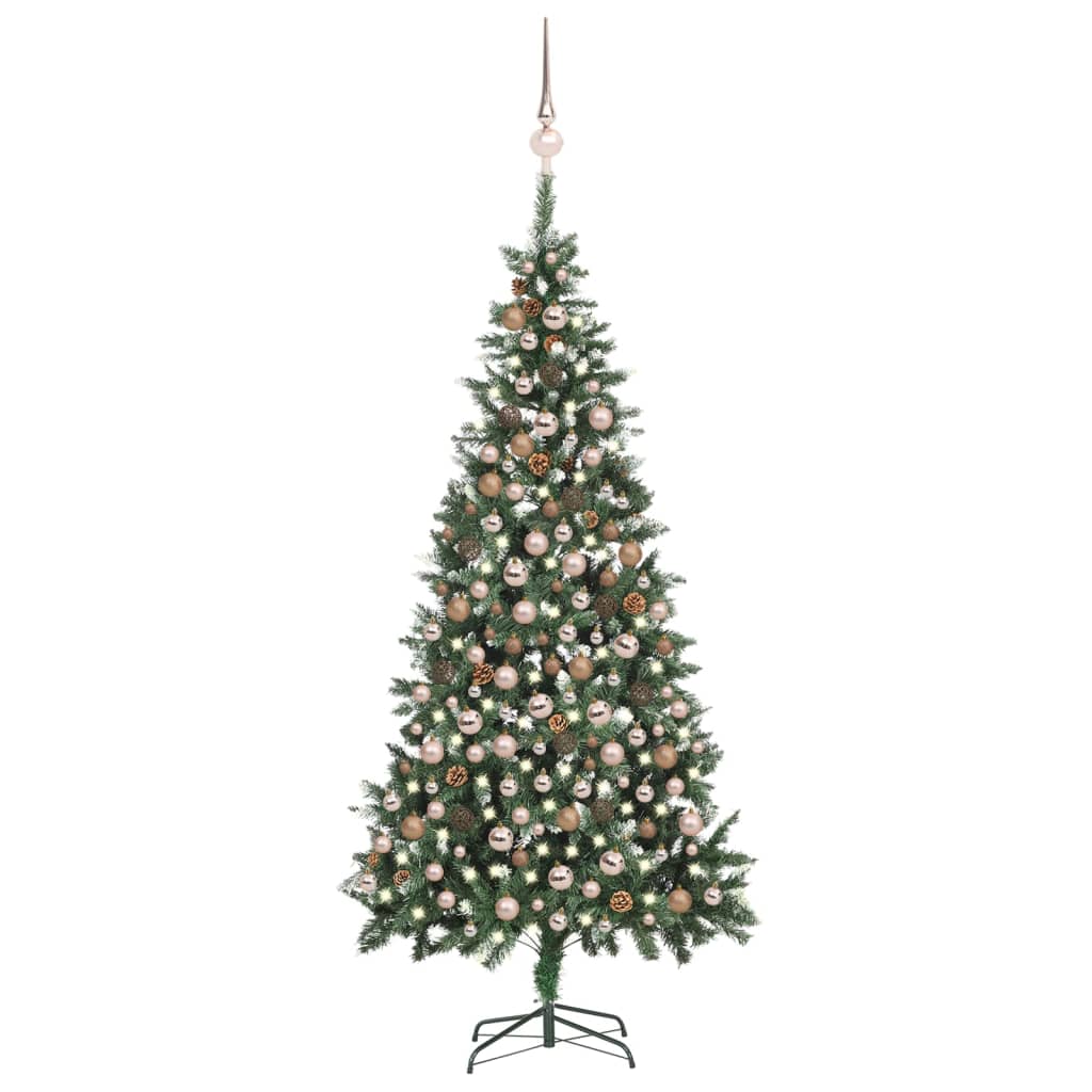 Vidaxl kunstkerstboom avec éclairage balles de Noël pins 210 cm