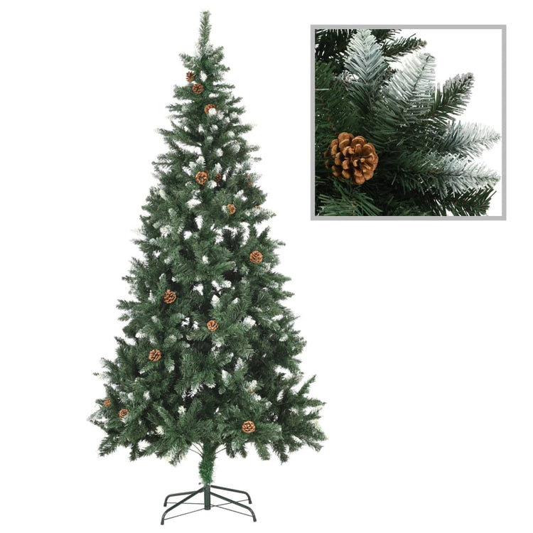 Vidaxl kunstkerstboom avec éclairage balles de Noël pins 210 cm