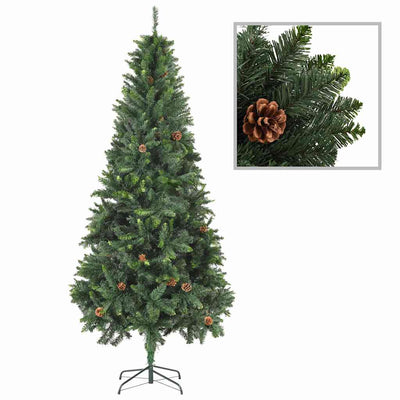 Vidaxl kunstkerstboom avec éclairage balles de Noël pins 210 cm