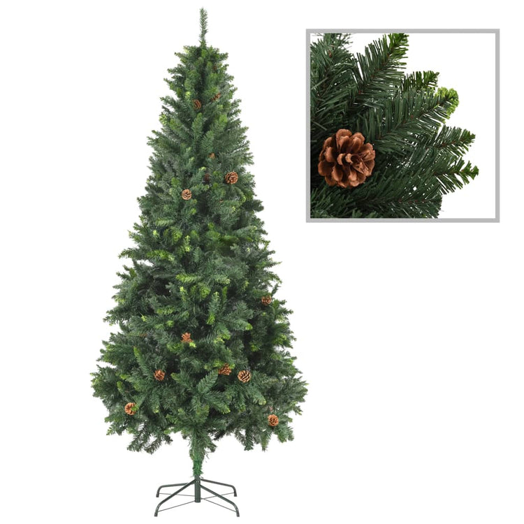 Vidaxl kunstkerstboom avec éclairage balles de Noël pins 210 cm