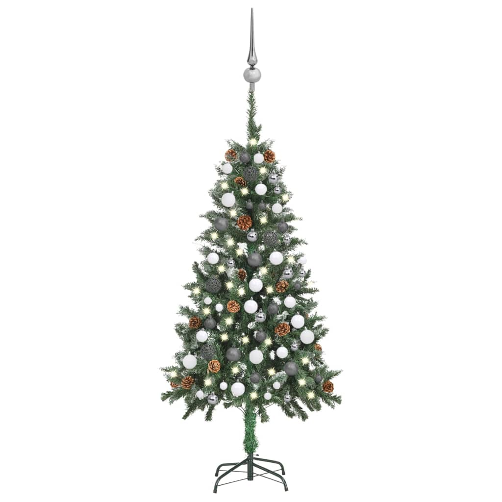 Vidaxl kunstkerstboom avec éclairage balles de Noël pins 150 cm