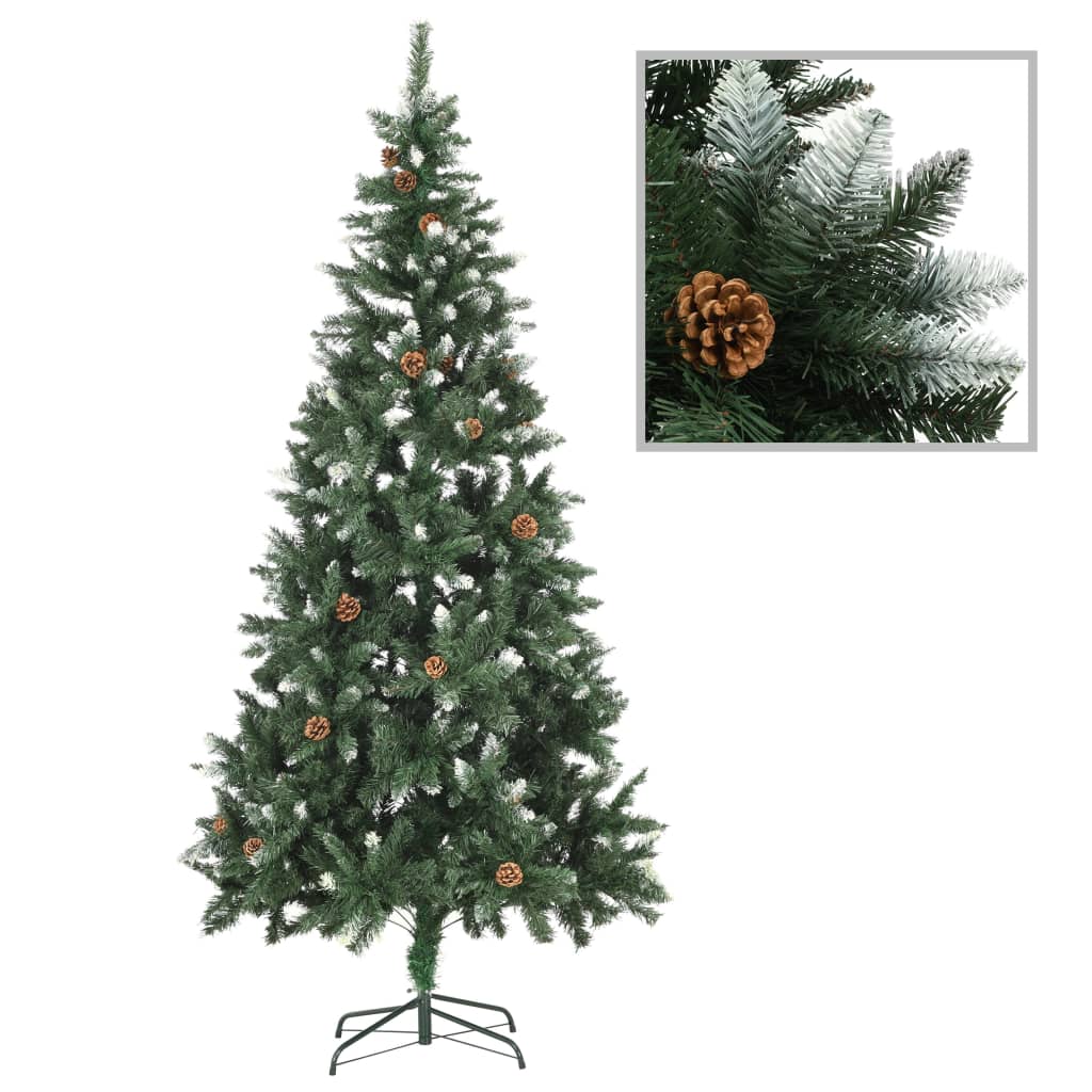 Vidaxl kunstkerstboom avec éclairage balles de Noël pins 210 cm