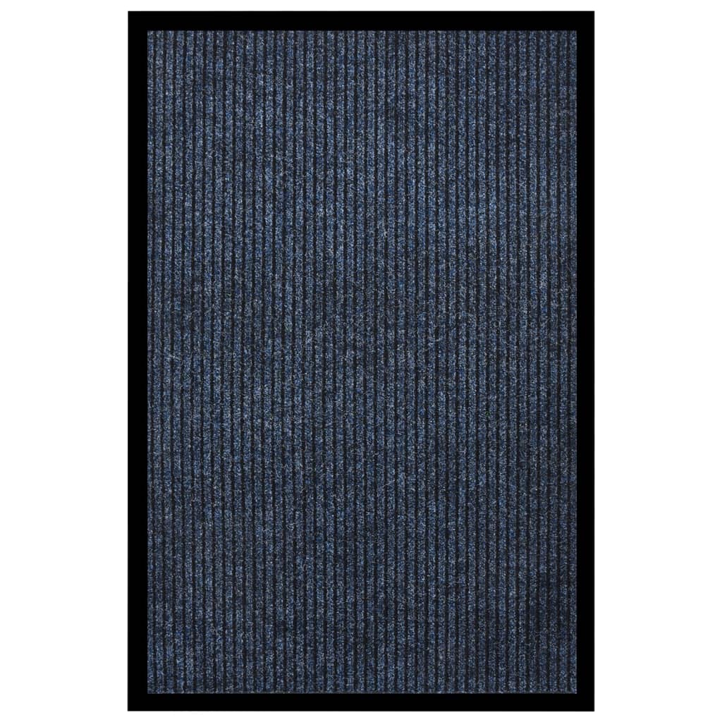 Vidaxl DOORMAT 80x120 cm Bleu rayé