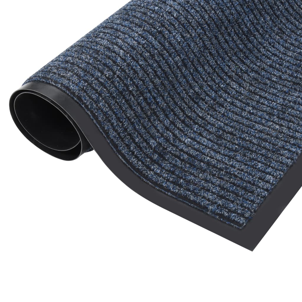 Vidaxl DOORMAT 80x120 cm Bleu rayé