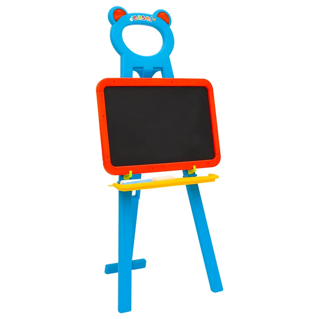 Vidaxl Fibre pour enfants avec tableau noir et tableau blanc 2-en-1