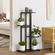 Norme de fleur vidaxl avec 4 couches 43x22x76 cm en métal noir