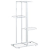 Norme de fleur de vidaxl avec 4 couches 43x22x76 cm en métal blanc