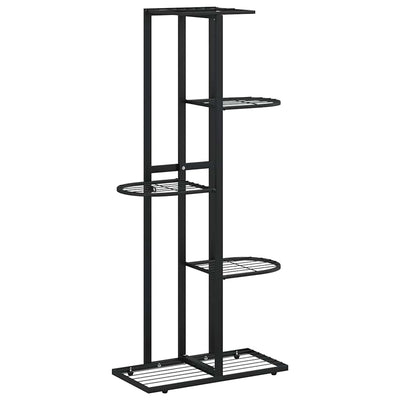 Norme de fleur vidaxl avec 5 couches 43x22x98 cm en métal noir