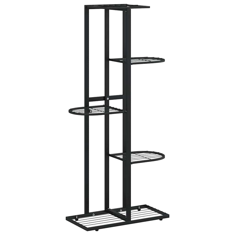 Norme de fleur vidaxl avec 5 couches 43x22x98 cm en métal noir