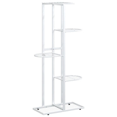 Norme de fleur de vidaxl avec 5 couches 43x22x98 cm en métal blanc