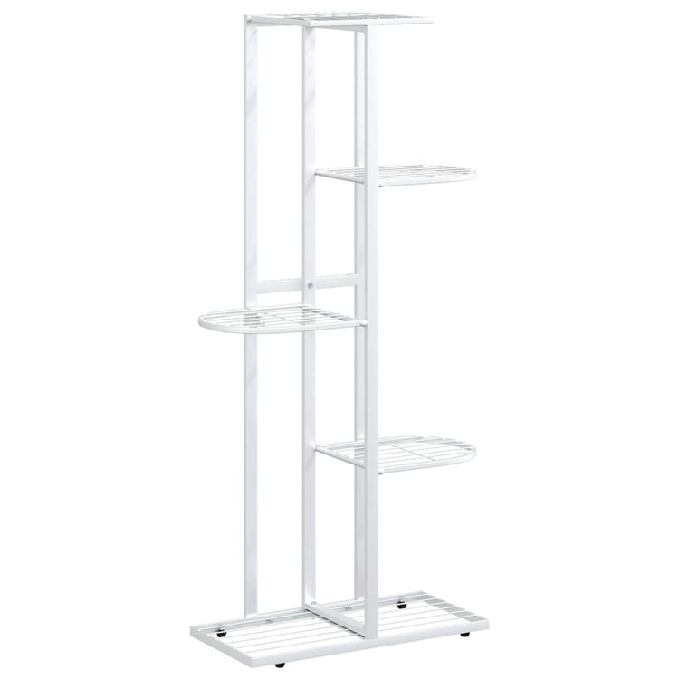 Norme de fleur de vidaxl avec 5 couches 43x22x98 cm en métal blanc