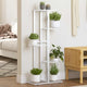 Norme de fleur de vidaxl avec 5 couches 43x22x98 cm en métal blanc