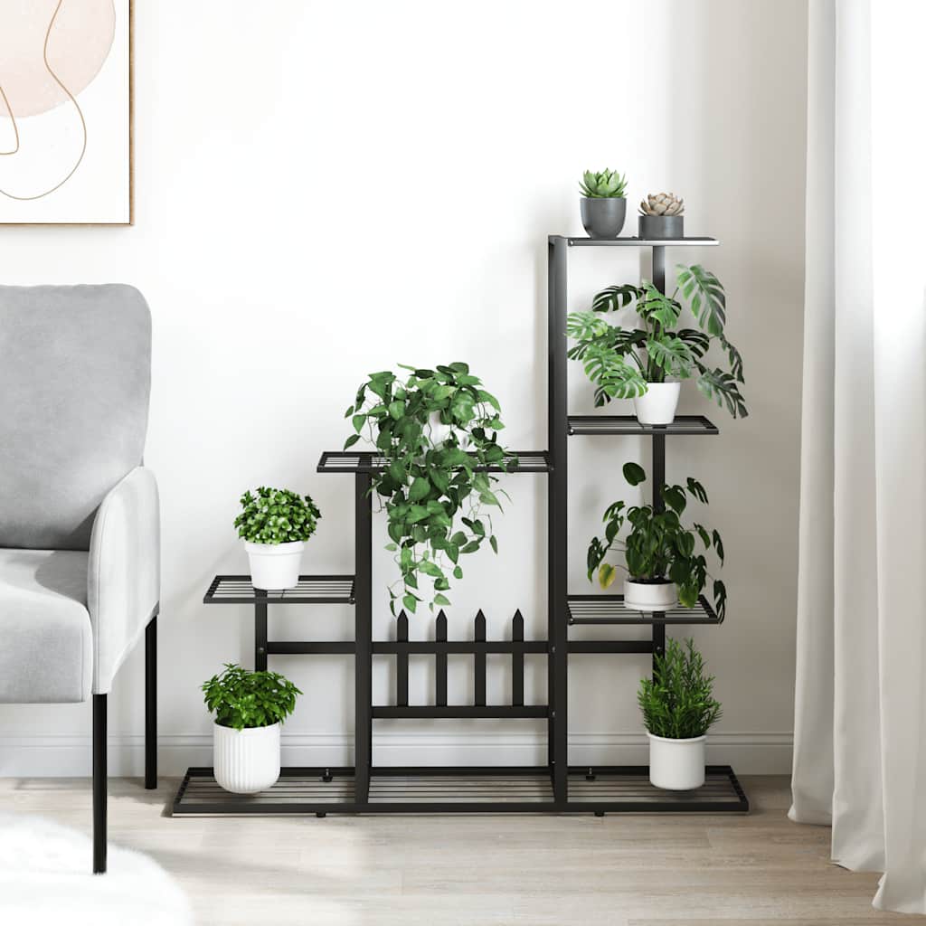 Norme de fleur vidaxl 94.5x25x88 cm en métal noir